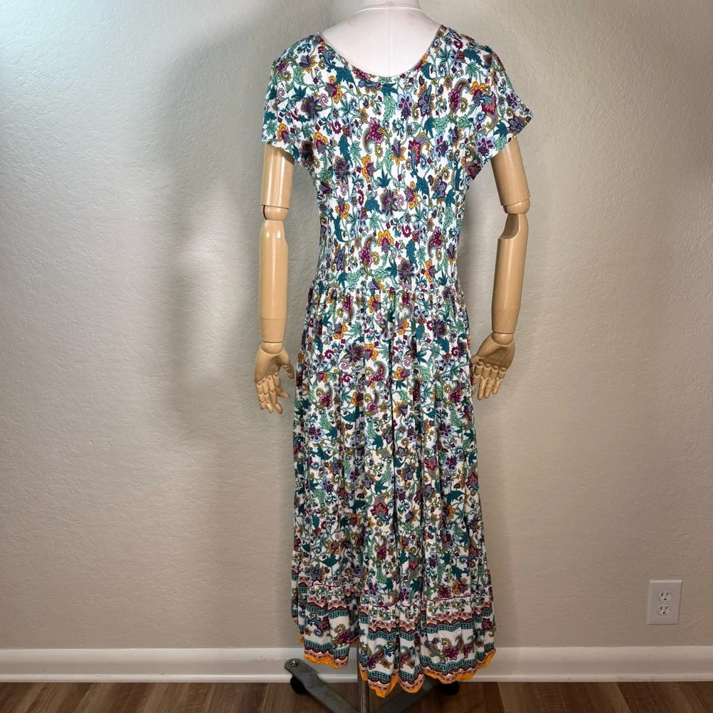Soft Surroundings Kara Tiered Floral Bohemian Maxi Dress Size Large - Picture 8 of 16